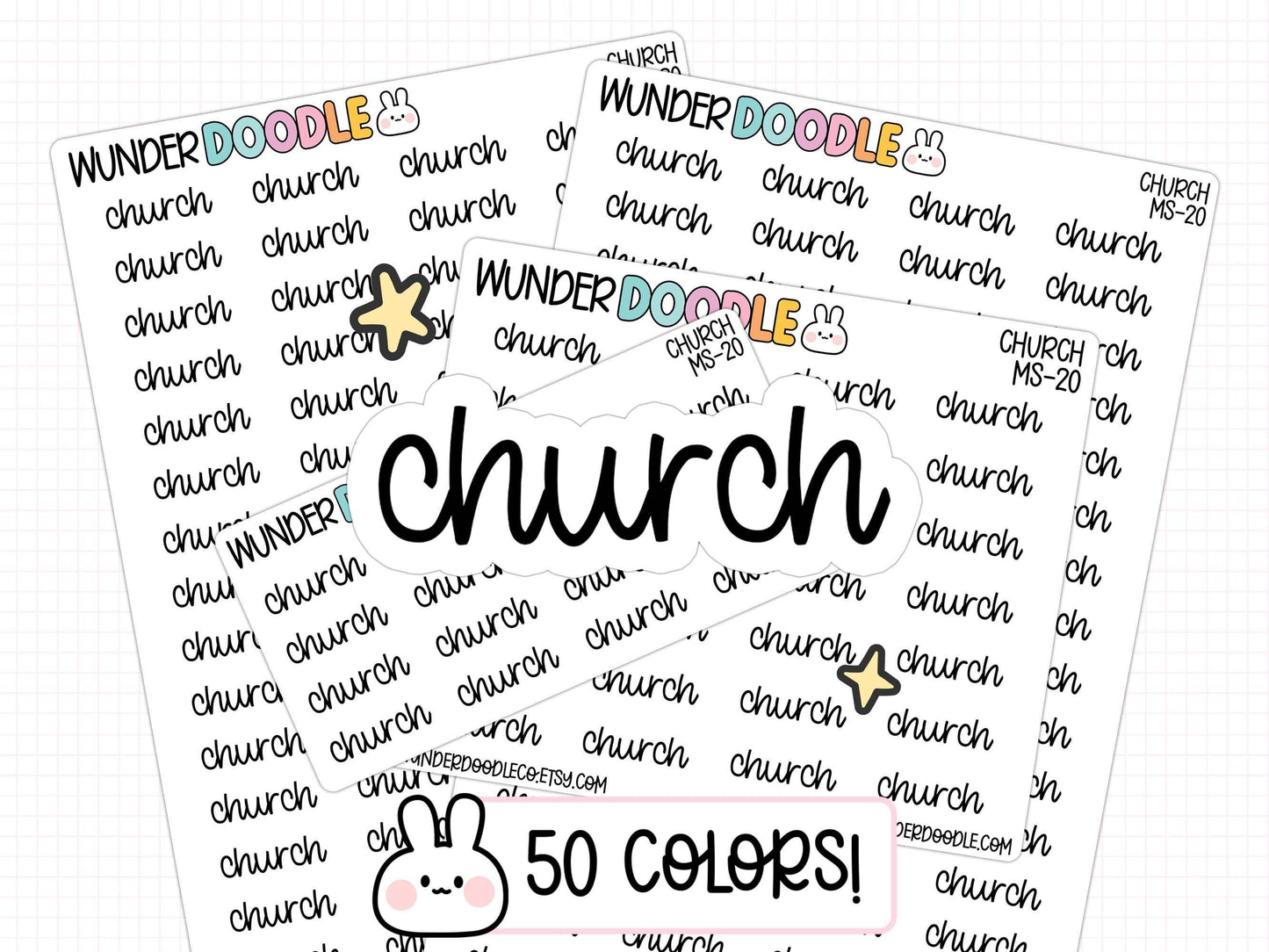 church planner stickers, functional stickers, faith planner stickers, text stickers