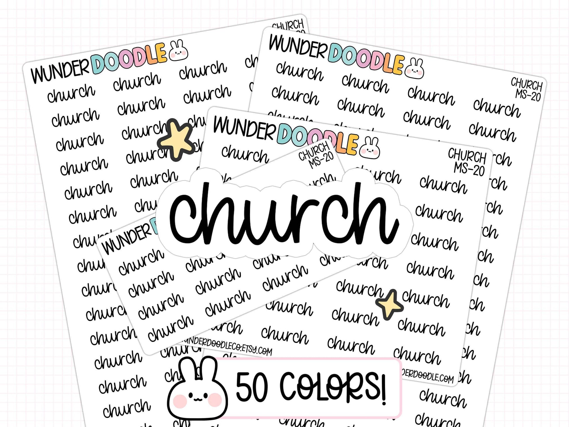 church planner stickers, functional stickers, faith planner stickers, text stickers
