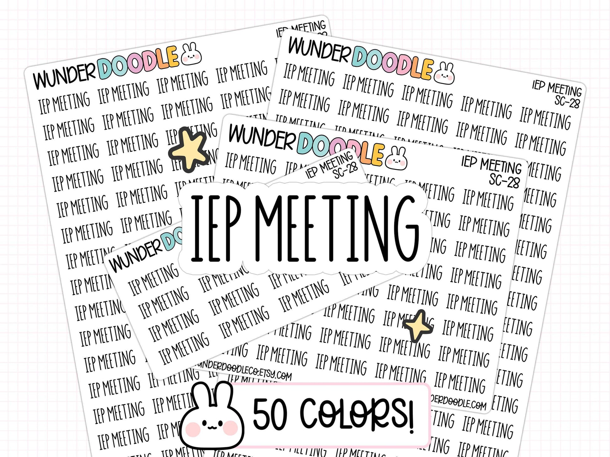 IEP meeting stickers, meeting planner stickers, meeting reminders, IEP stickers
