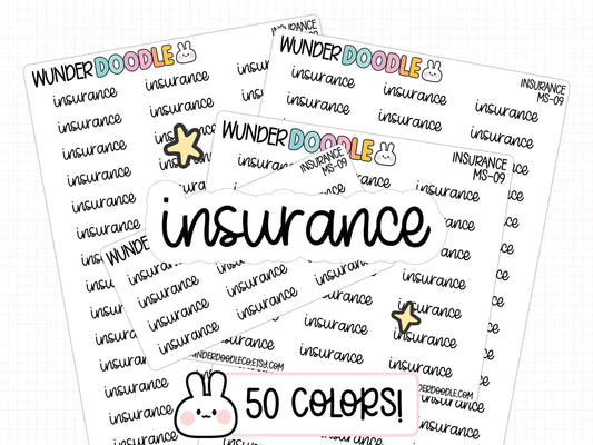 insurance stickers, insurance planner stickers, bills to pay stickers, bill stickers, budget stickers, functional stickers