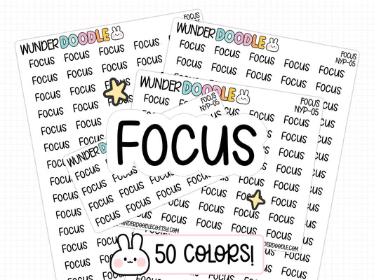 focus planner stickers, focus stickers, functional stickers, goal planning, to do stickers