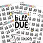bill due planner stickers, bill stickers, budget planner, expense tracker, bill planner, planner stickers