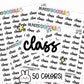 class planner stickers, class stickers, sticker sheet, functional stickers, student planner