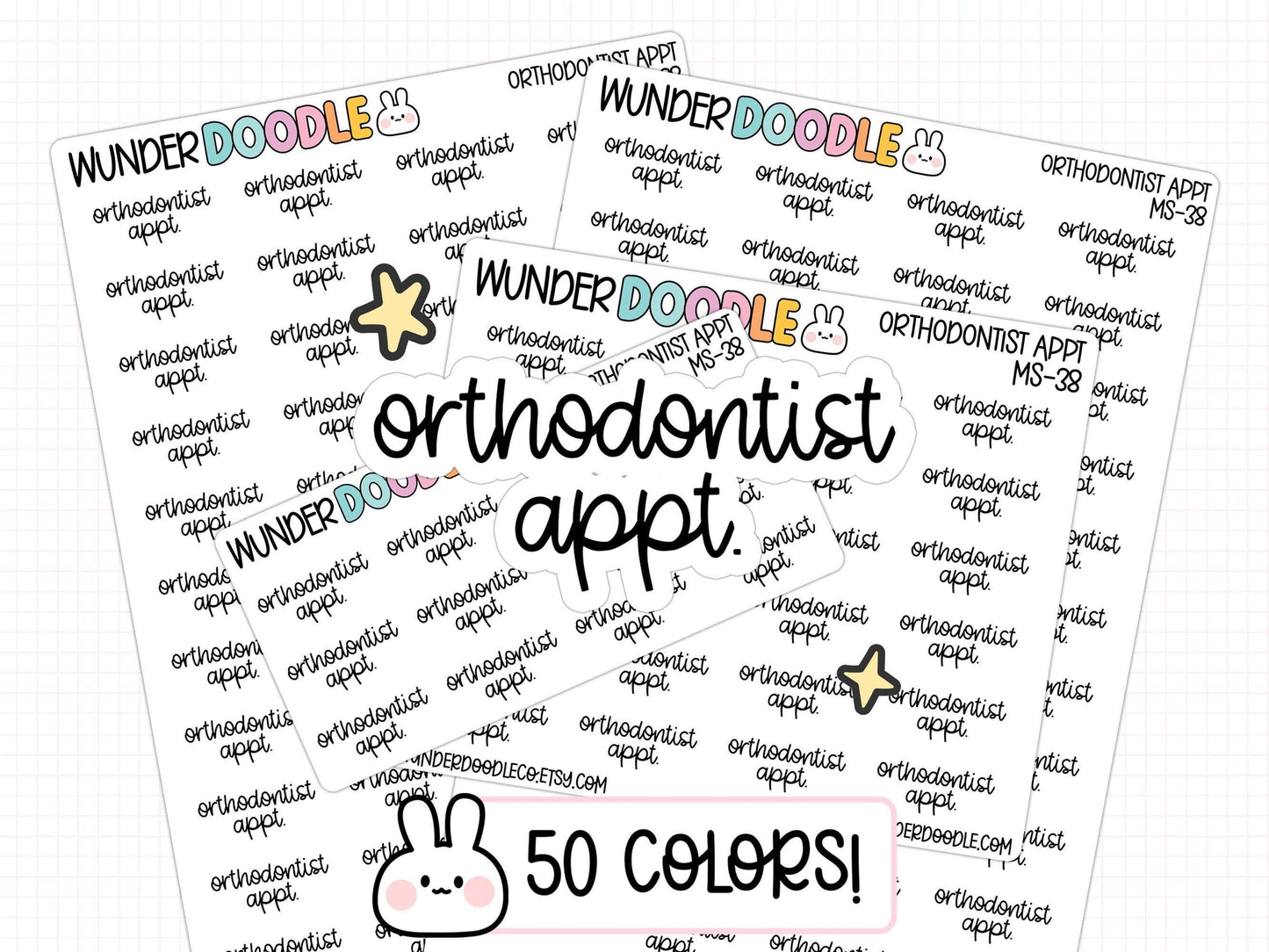 orthodontist appointment stickers, orthodontist stickers, appointment reminders, appt stickers, planner stickers
