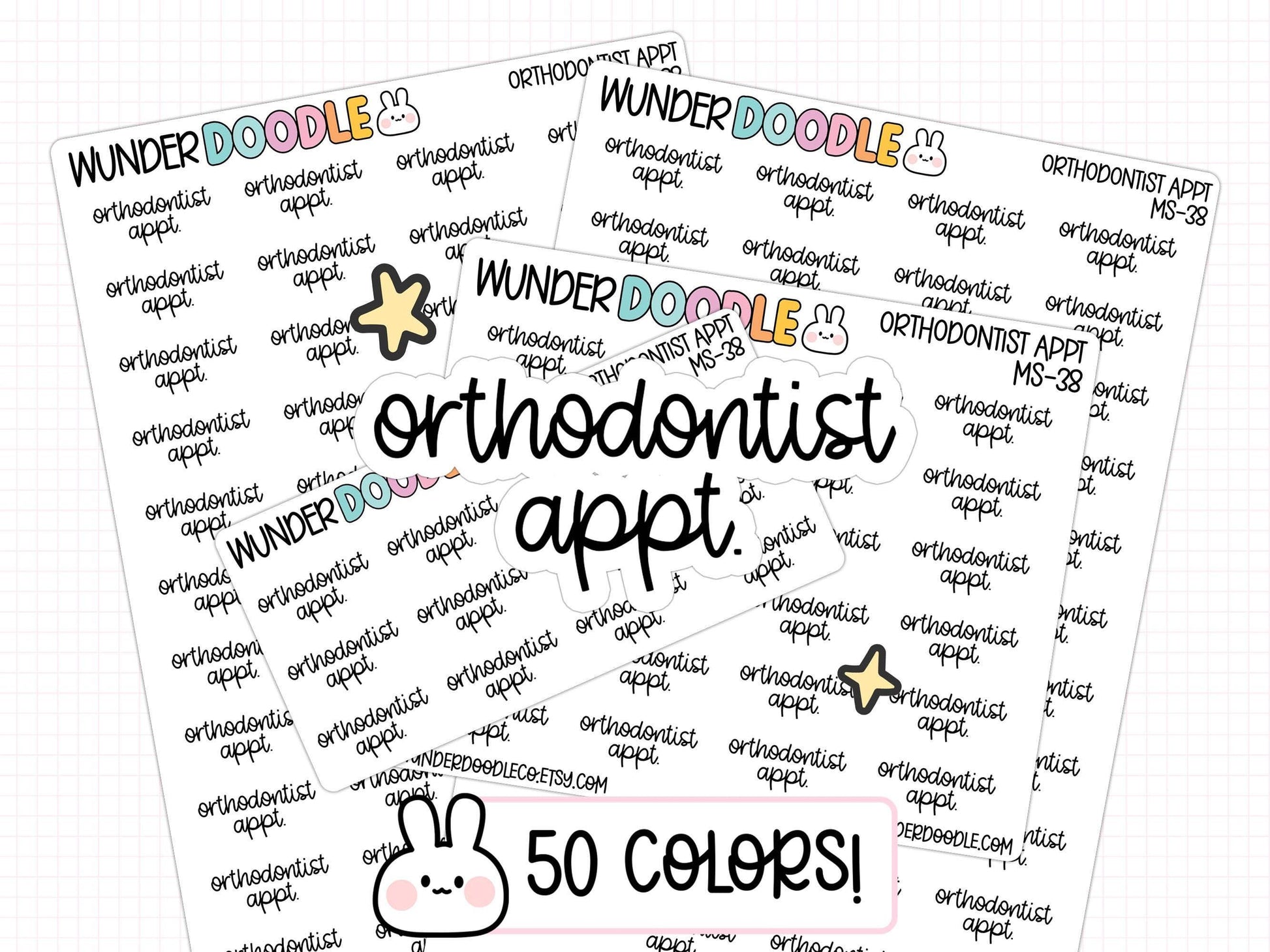 orthodontist appointment stickers, orthodontist stickers, appointment reminders, appt stickers, planner stickers