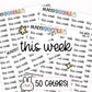 this week planner stickers, functional planner stickers, planning stickers