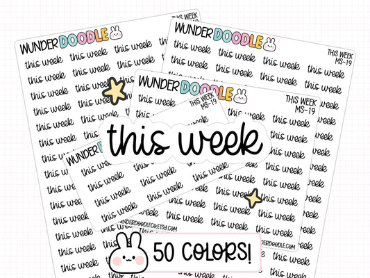 this week planner stickers, functional planner stickers, planning stickers