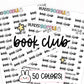 book club planner stickers, book club stickers, hobby stickers, bujo stickers, functional stickers