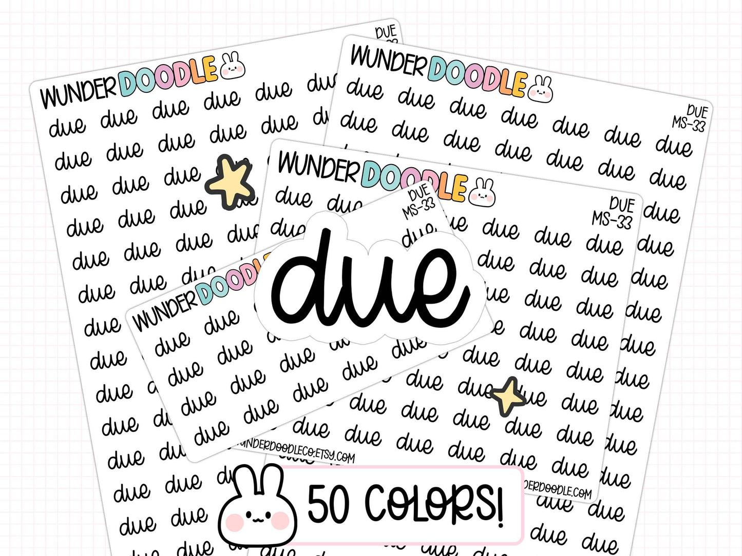 due planner stickers, due date stickers, deadline stickers, sticker sheet, ADHD planner stickers, weekly planner stickers, functional stickers