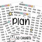 plan stickers, plan planner stickers, planning stickers, text stickers, functional stickers
