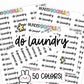 do laundry planner stickers, laundry stickers, cleaning schedule, cleaning checklist, household chore stickers, chore chart