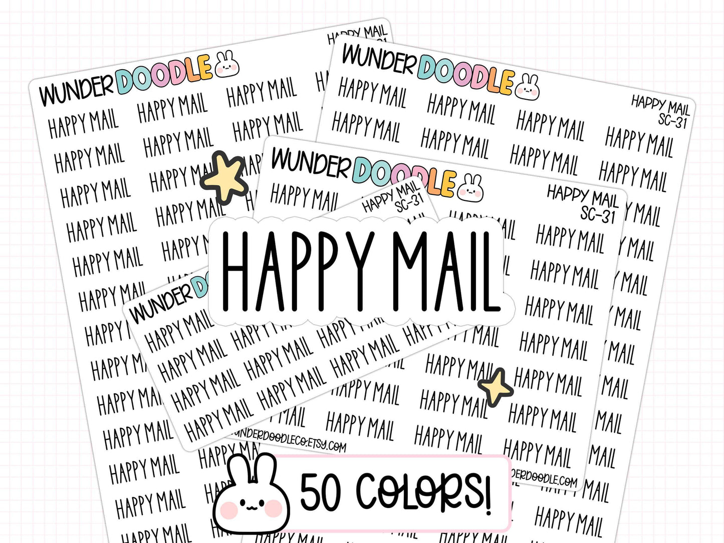 happy mail stickers, happy mail planner stickers, functional planner stickers