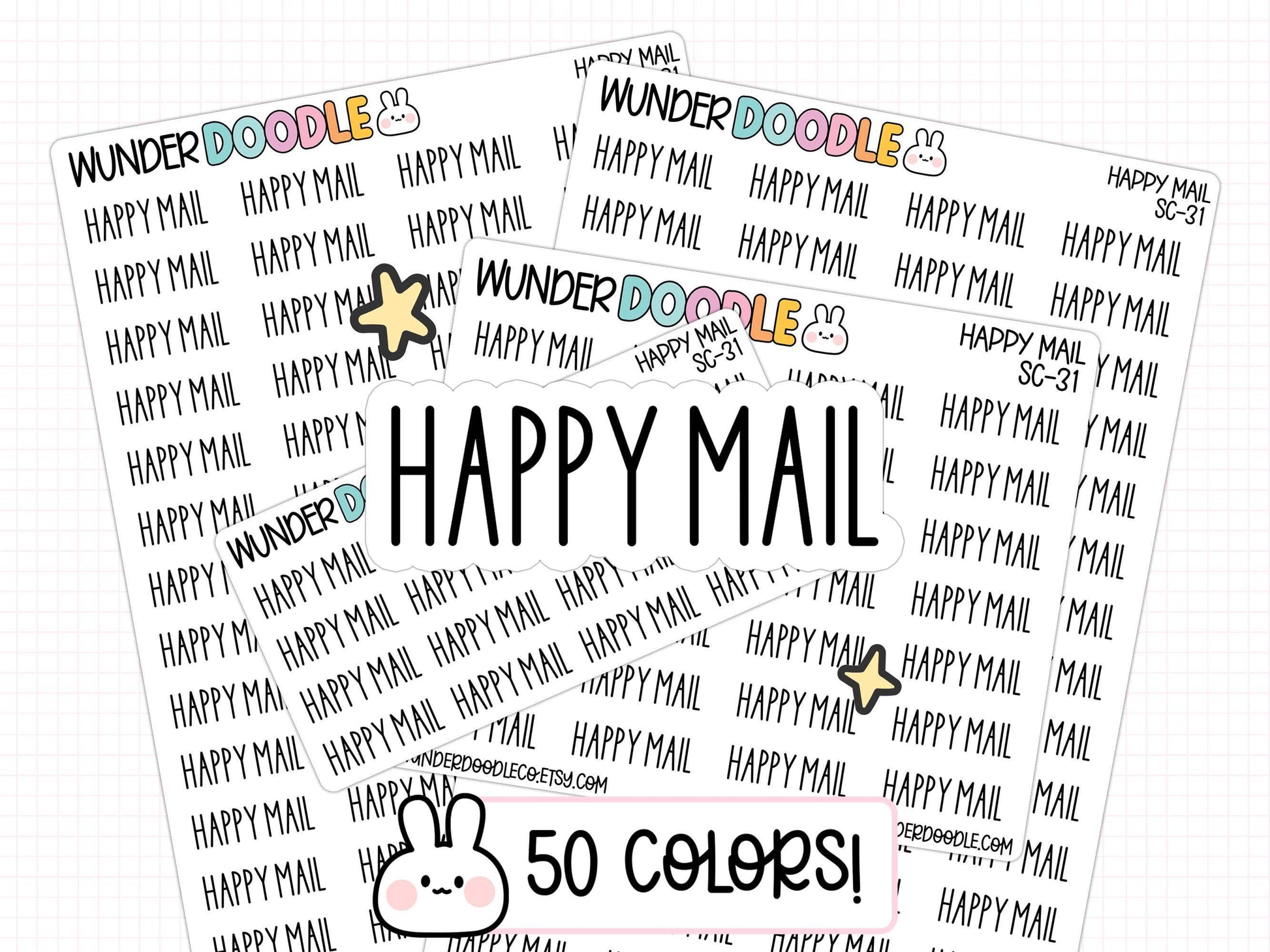 happy mail stickers, happy mail planner stickers, functional planner stickers