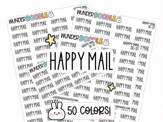 happy mail stickers, happy mail planner stickers, functional planner stickers