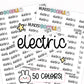 electric bill stickers, electric planner stickers, bill planner stickers, functional planner stickers, planning stickers, functional stickers, bill tracker stickers
