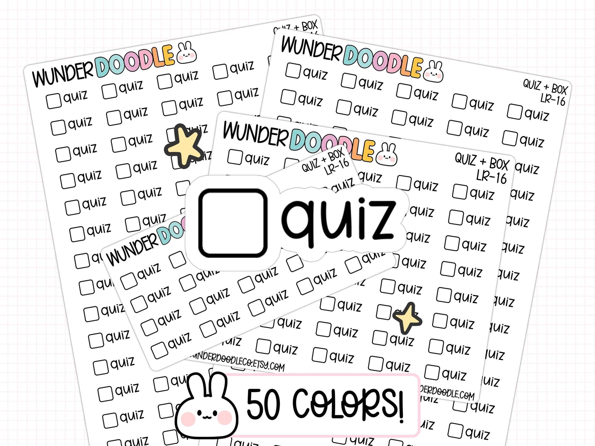 quiz planner stickers, quiz stickers, test stickers, school planner stickers