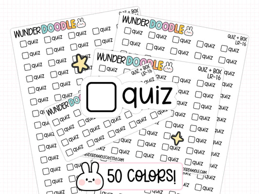 quiz planner stickers, quiz stickers, test stickers, school planner stickers