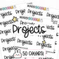 projects stickers, projects planner stickers header stickers, bullet journal stickers, list stickers