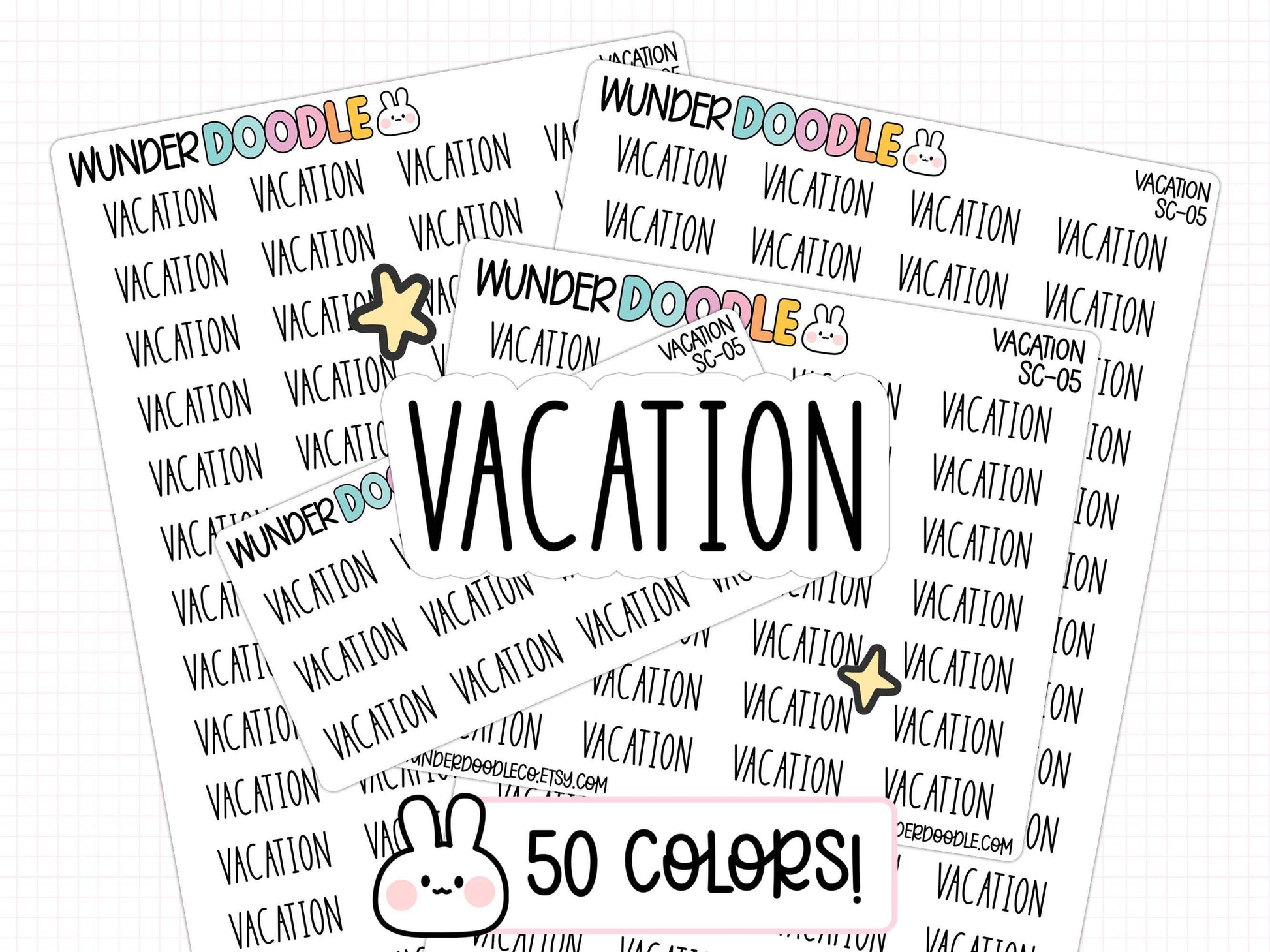 vacation planner stickers, trip planner stickers, PTO stickers, functional stickers
