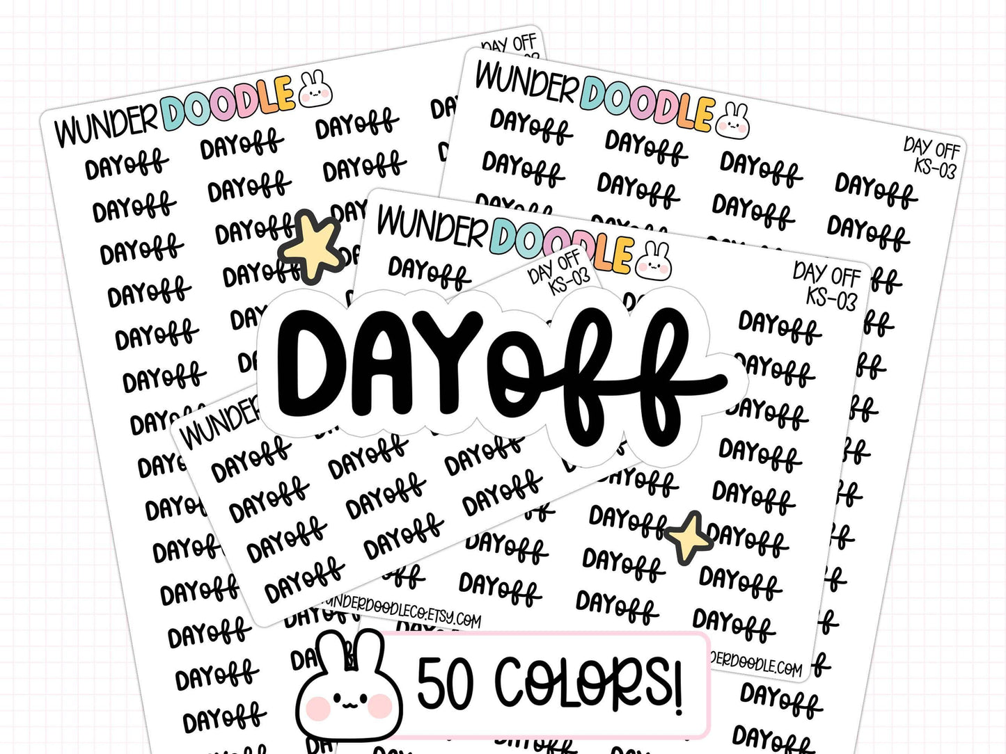 day off planner stickers, day off stickers, PTO stickers, work stickers, school stickers