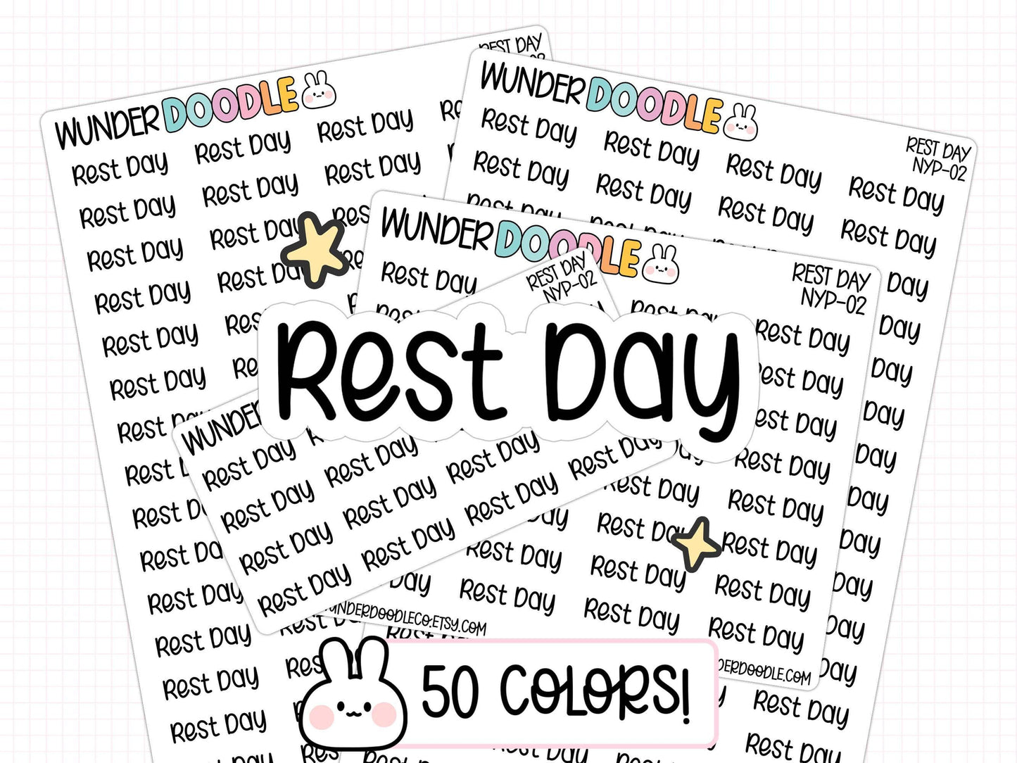 rest day planner stickers, rest day stickers, fitness stickers, exercise planner stickers, gym stickers, gym planner stickers