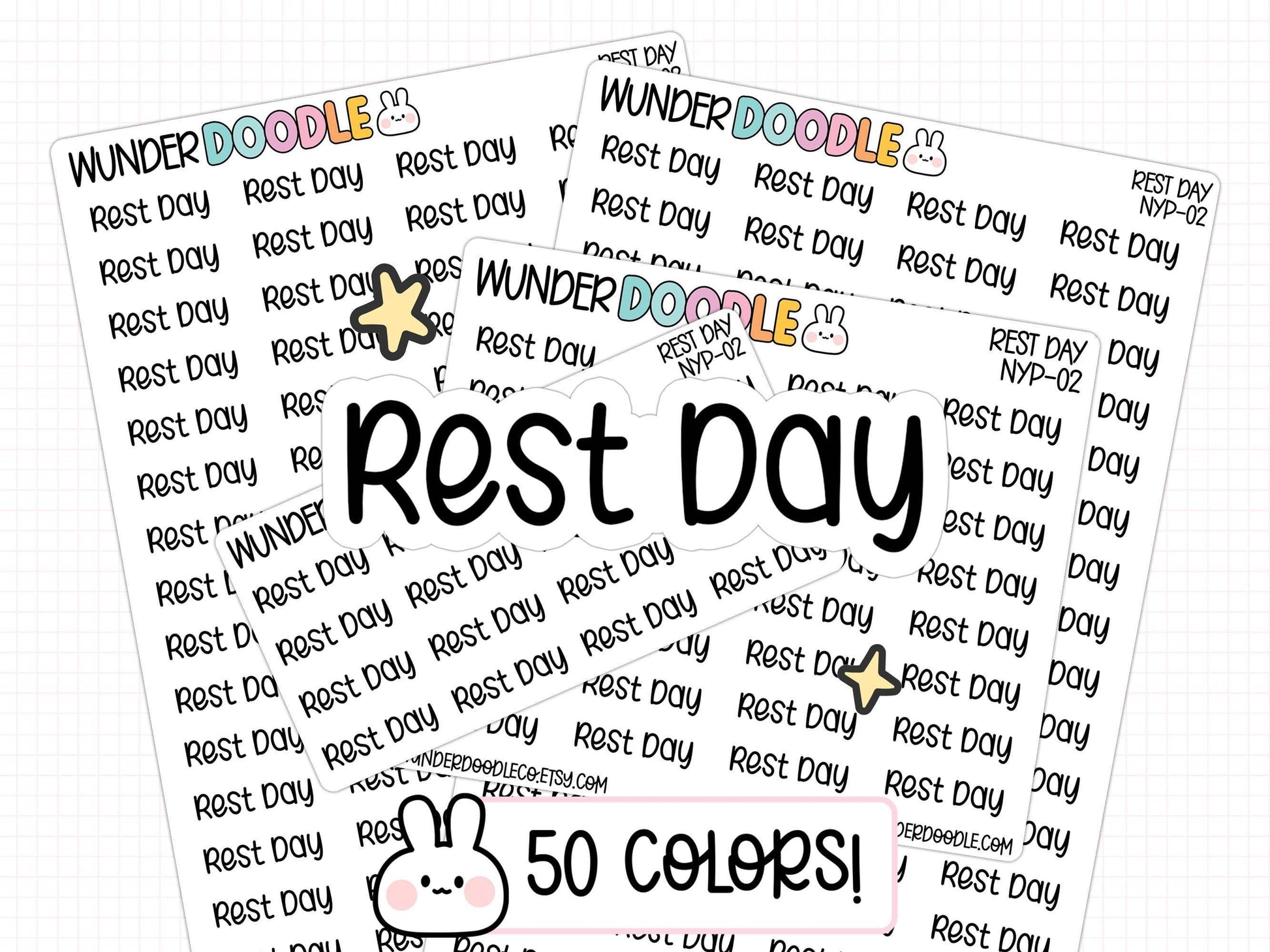 rest day planner stickers, rest day stickers, fitness stickers, exercise planner stickers, gym stickers, gym planner stickers