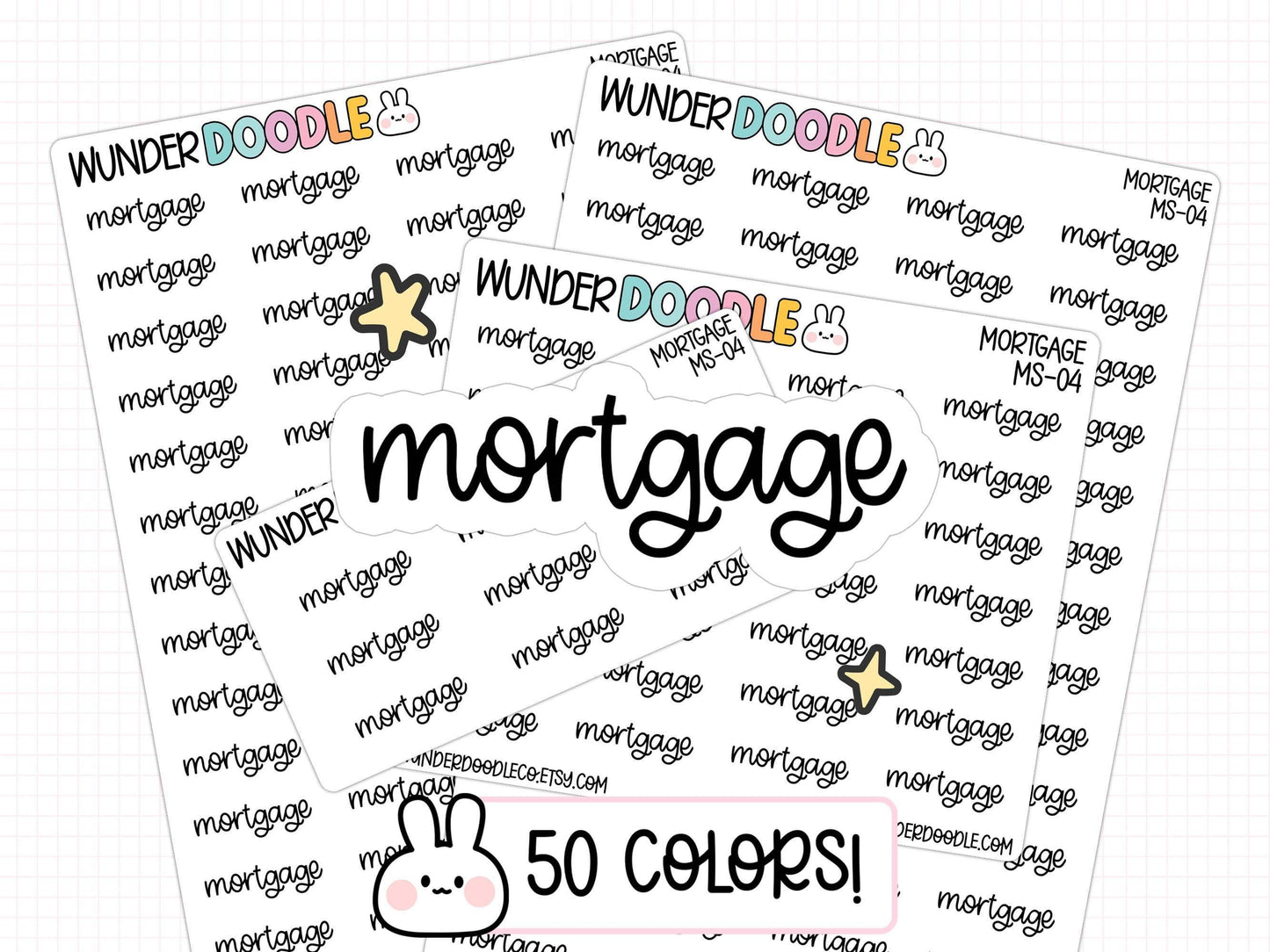 mortgage stickers, mortgage planner stickers, bill planner stickers, bill stickers, functional planner stickers, functional stickers, bill tracker stickers