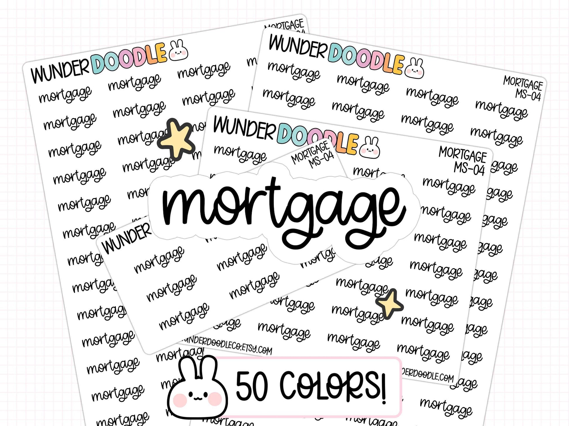 mortgage stickers, mortgage planner stickers, bill planner stickers, bill stickers, functional planner stickers, functional stickers, bill tracker stickers