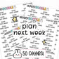 plan next week stickers, functional stickers, planner stickers, sticker sheet, planning stickers, planner time stickers