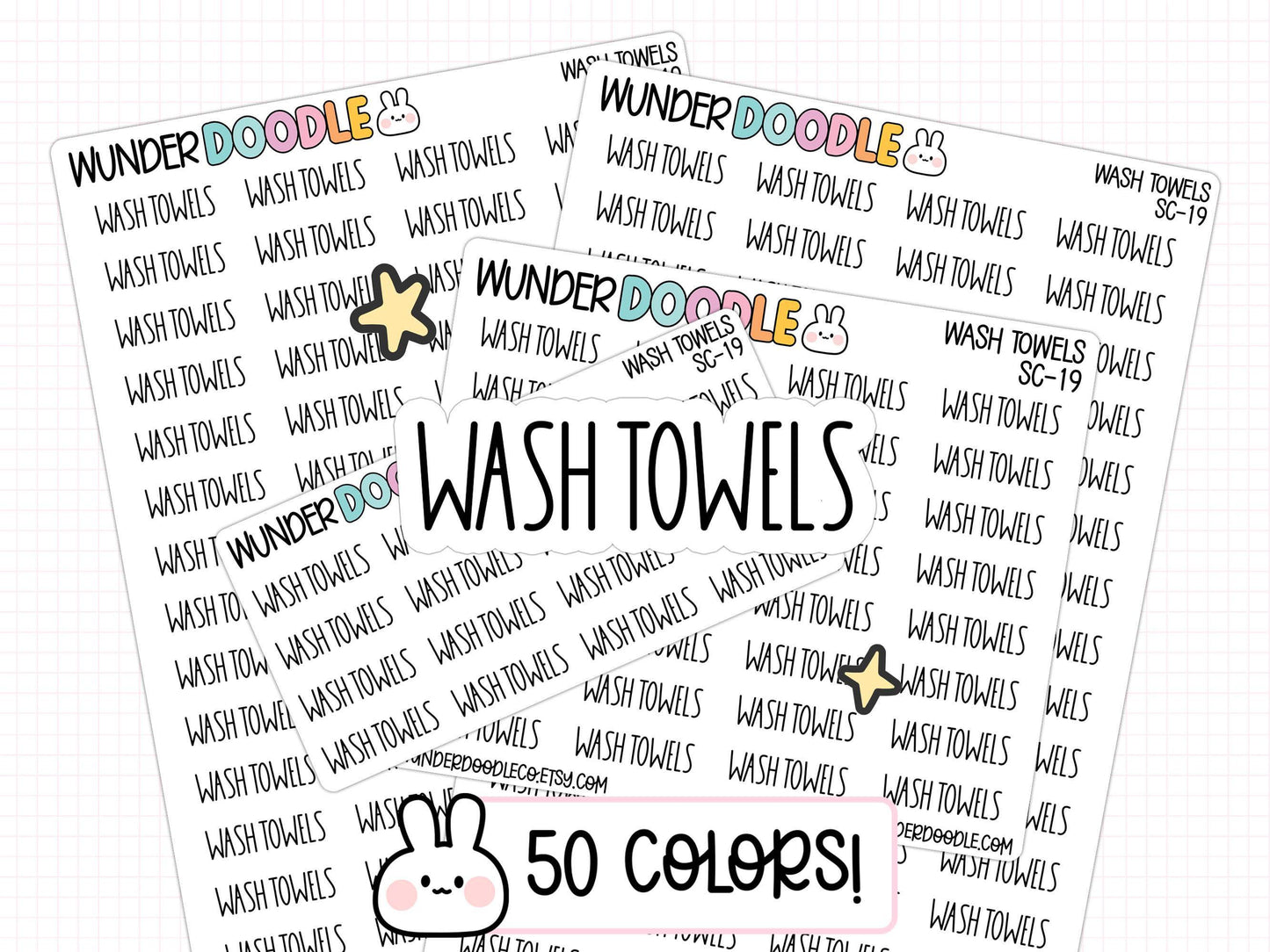 wash towels planner stickers, cleaning stickers, cleaning planner, cleaning schedule, cleaning checklist