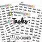 Tasks stickers, task planner, planner stickers, sticker sheet, to do stickers, to do planner