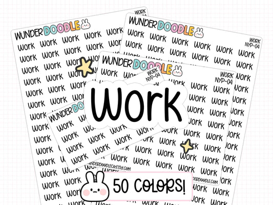 work planner stickers, work stickers, productivity stickers, productivity planner, text stickers, word stickers