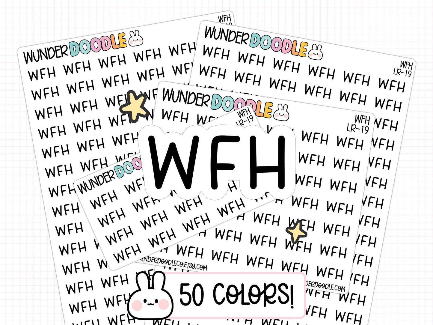 WFH planner stickers, work from home stickers, work planner stickers, functional planner stickers, sticker sheet
