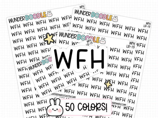 WFH planner stickers, work from home stickers, work planner stickers, functional planner stickers, sticker sheet