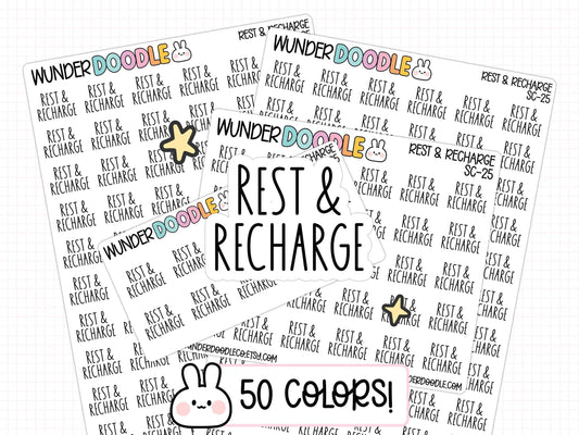 rest planner stickers, me time stickers, rest day stickers, functional stickers, planner stickers, weekly planner stickers