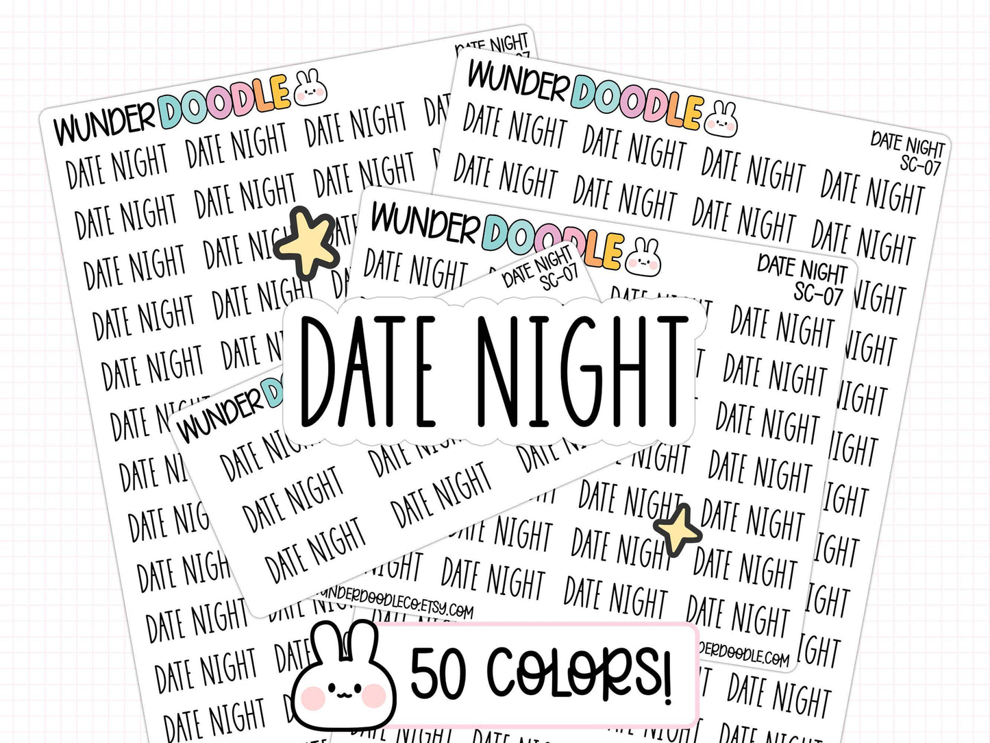 date night stickers, date night planner stickers, weekly planner stickers, functional stickers