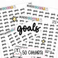 goals planner stickers, goal setting stickers, goal planner stickers