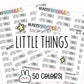 little things planner stickers, reminder stickers, productivity stickers