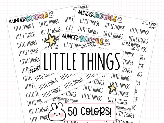 little things planner stickers, reminder stickers, productivity stickers