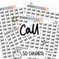Call stickers, need to call stickers, phone call stickers, planner stickers, script stickers, text stickers, sticker sheet