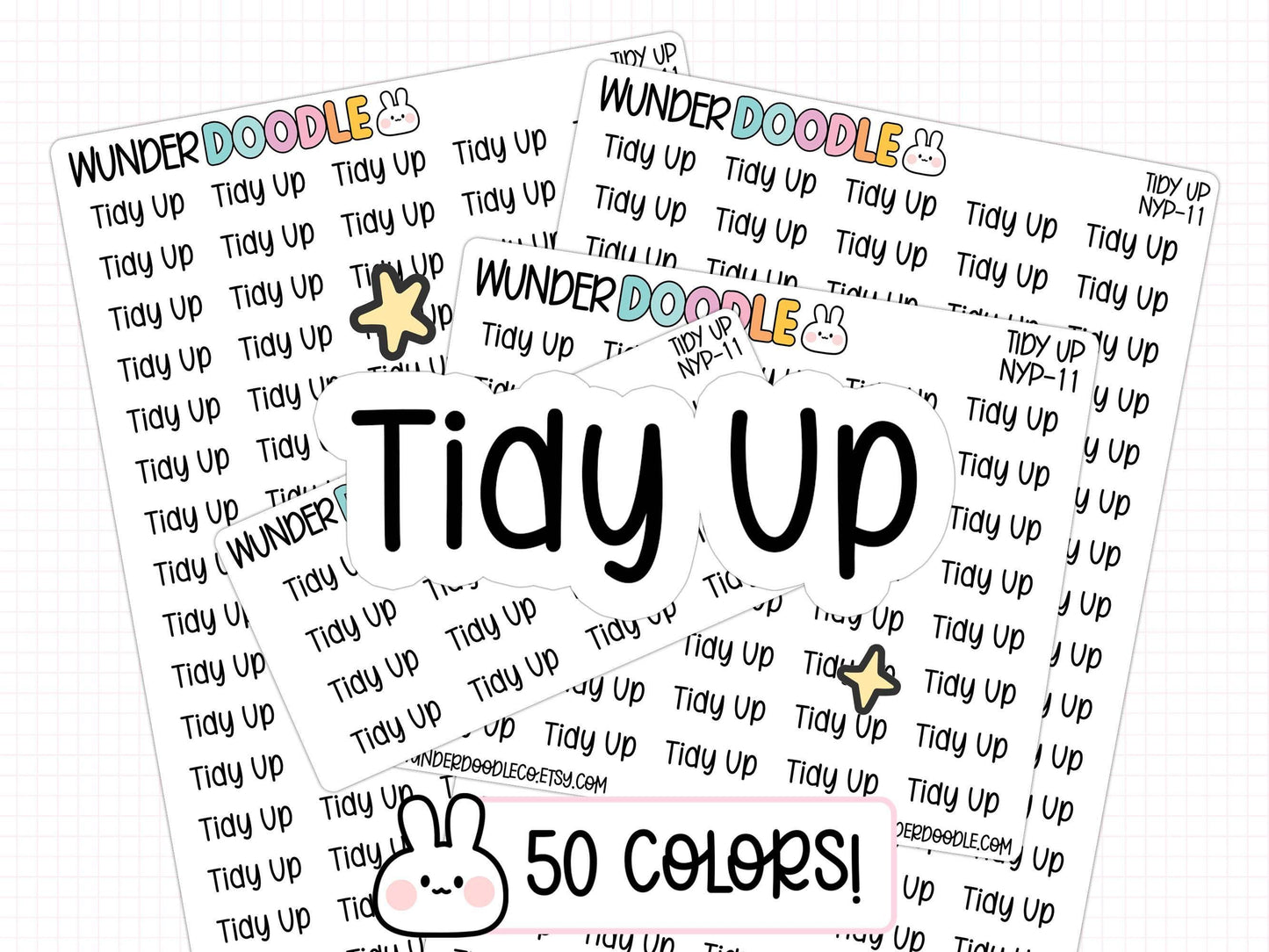 tidy up planner stickers, tidy up stickers, cleaning stickers, cleaning planner stickers, clean planner stickers