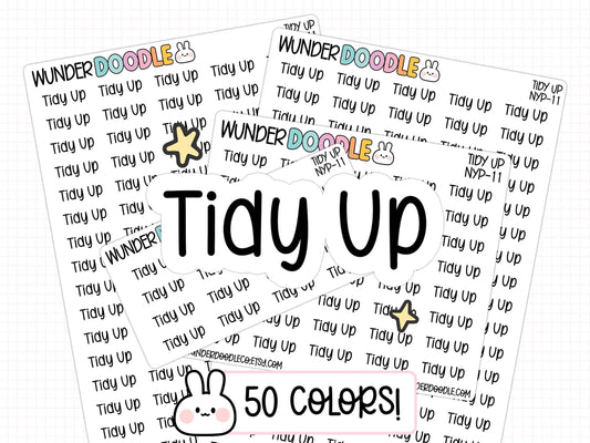 tidy up planner stickers, tidy up stickers, cleaning stickers, cleaning planner stickers, clean planner stickers