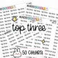 top three planner stickers, priorities stickers, functional planner stickers
