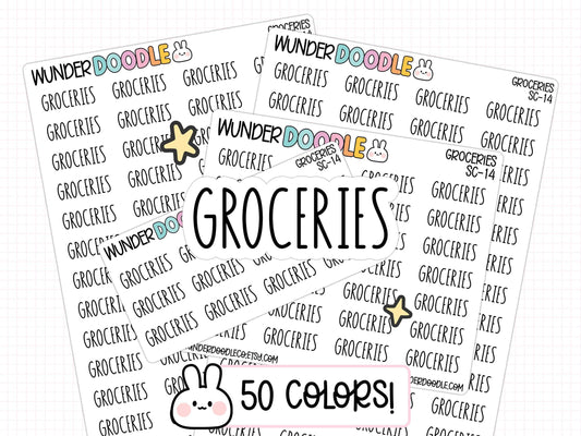 groceries planner stickers, grocery planner stickers, buy groceries stickers, household planner stickers