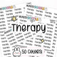 therapy planner stickers, therapy stickers, functional planner stickers, functional planning, planner labels, agenda stickers