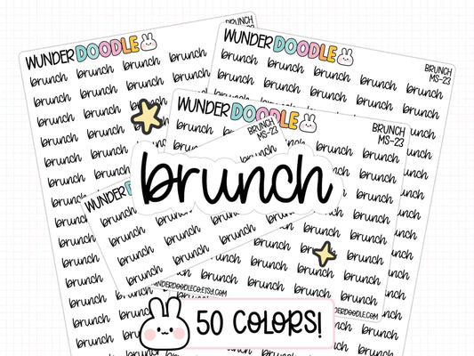 brunch planner stickers, brunch stickers, weekend planner stickers, functional stickers
