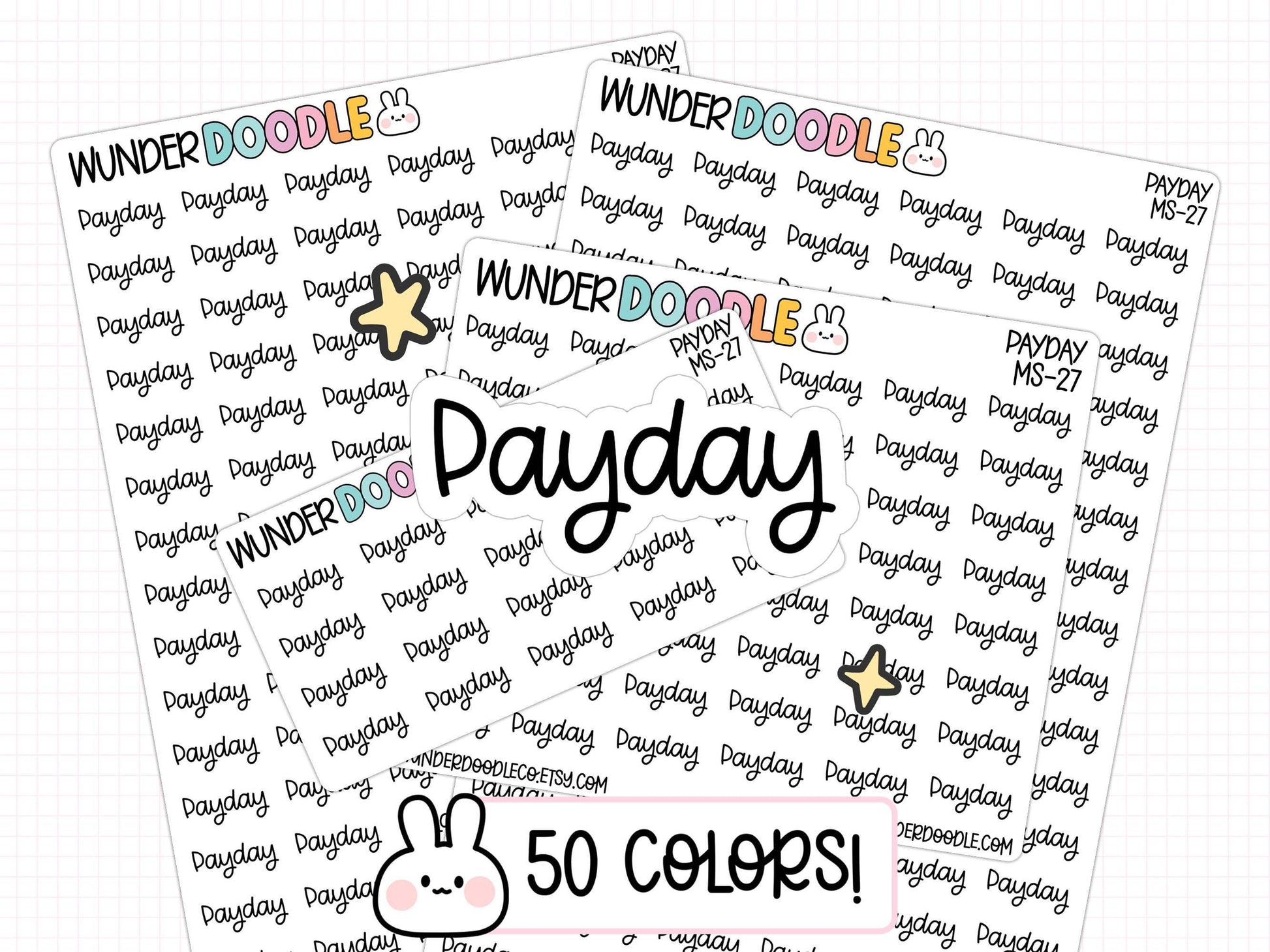payday planner stickers, payday stickers, money stickers, functional stickers