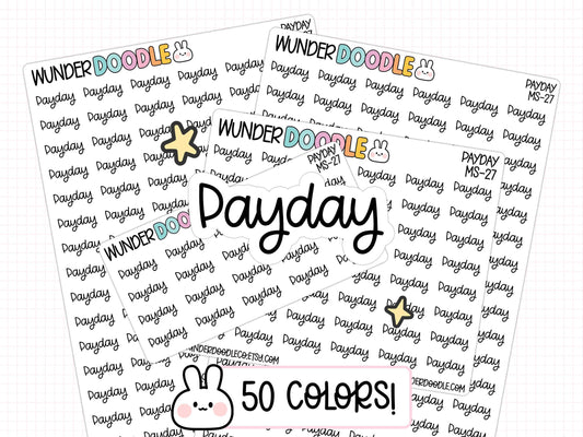 payday planner stickers, payday stickers, money stickers, functional stickers