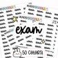 exam planner stickers, exam stickers, college planner, college stickers