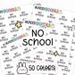 no school planner stickers, no school stickers, school planner, academic planner, kid planner stickers, functional stickers